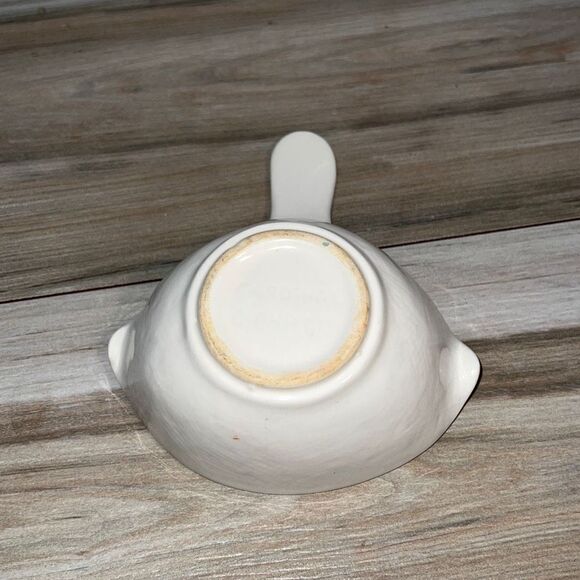 VINTAGE MID CENTURY MODERN CERAMIC HANDLED SAUCE GRAVY BOAT SEPARATOR - Picture 4 of 7